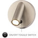 Aspire 5 inch Brushed Nickel Reading Light Portable Light