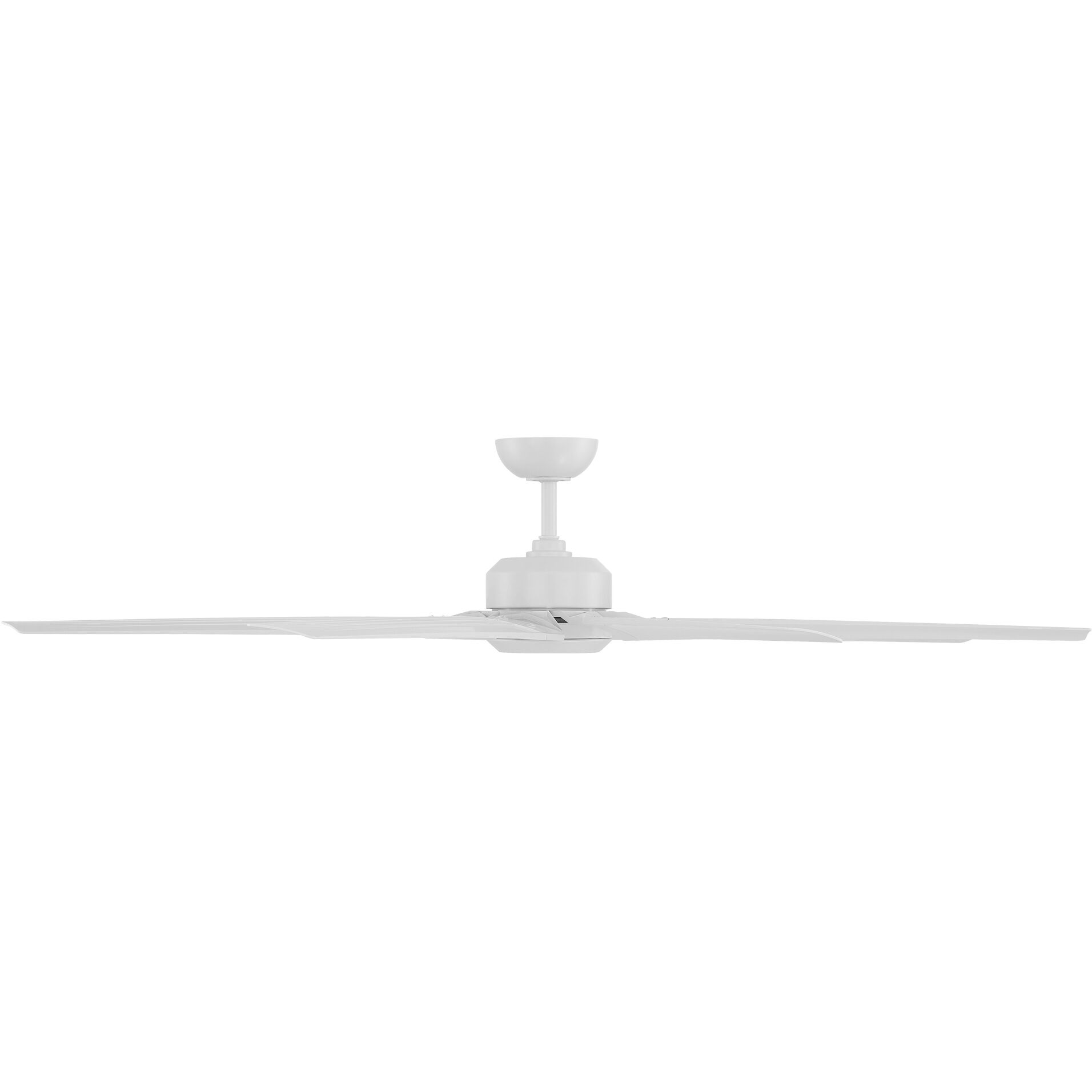 Roboto XL 70 inch Matte White Downrod Ceiling Fan in 3500K