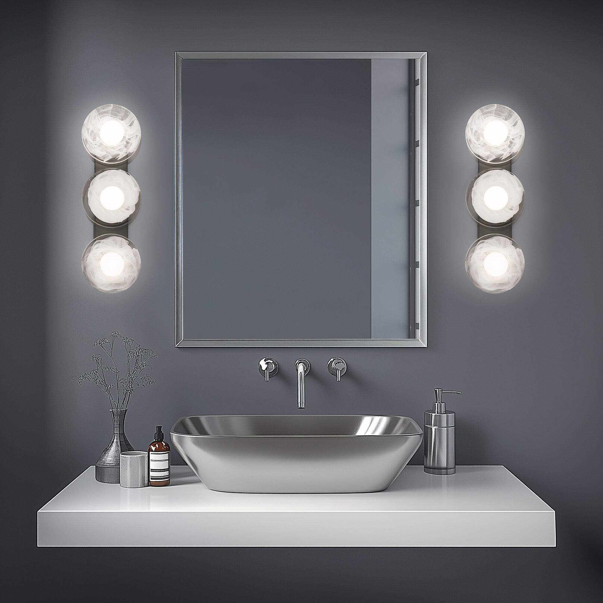 Fresco Indoor Wall Lighting in Brushed Nickel