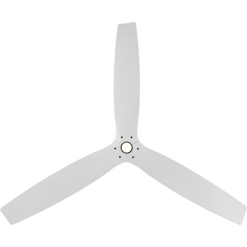 Spinster 60 inch Matte Black and Matte White with Matte White Blades Downrod Ceiling Fan in Matte Black Matte White