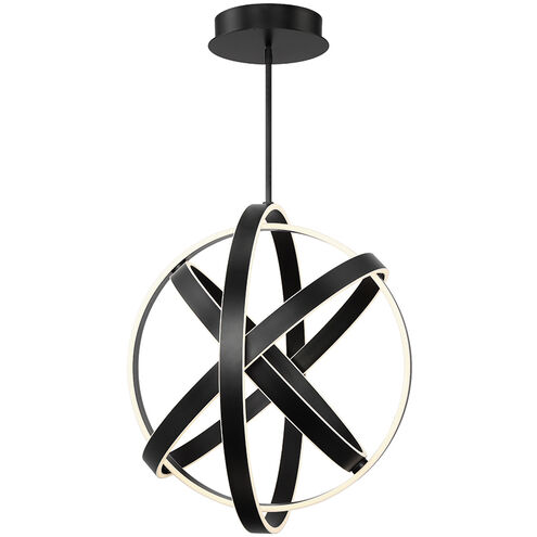 Kinetic LED 28 inch Black Pendant Ceiling Light in 28in.