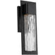 Mist LED 16 inch Black Outdoor Wall Light in 16in.