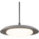 Saturno LED 19.75 inch Basalt Stone and Black Pendant Ceiling Light