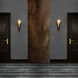 Fleur LED 4 inch Bronze and Gold Leaf ADA Wall Sconce Wall Light