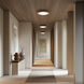 Saturno LED 19.75 inch Basalt Stone and Black Flush Mount Ceiling Light