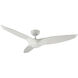 Morpheus III 60 inch Gloss White Downrod Ceiling Fan in 2700K