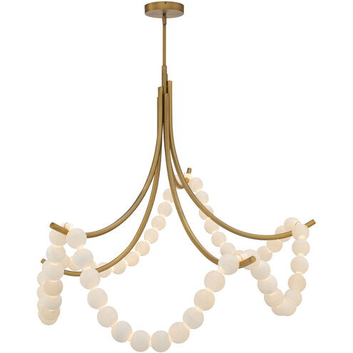 Parel 1 Light 46 inch Aged Brass Semi-Flush Mount Ceiling Light