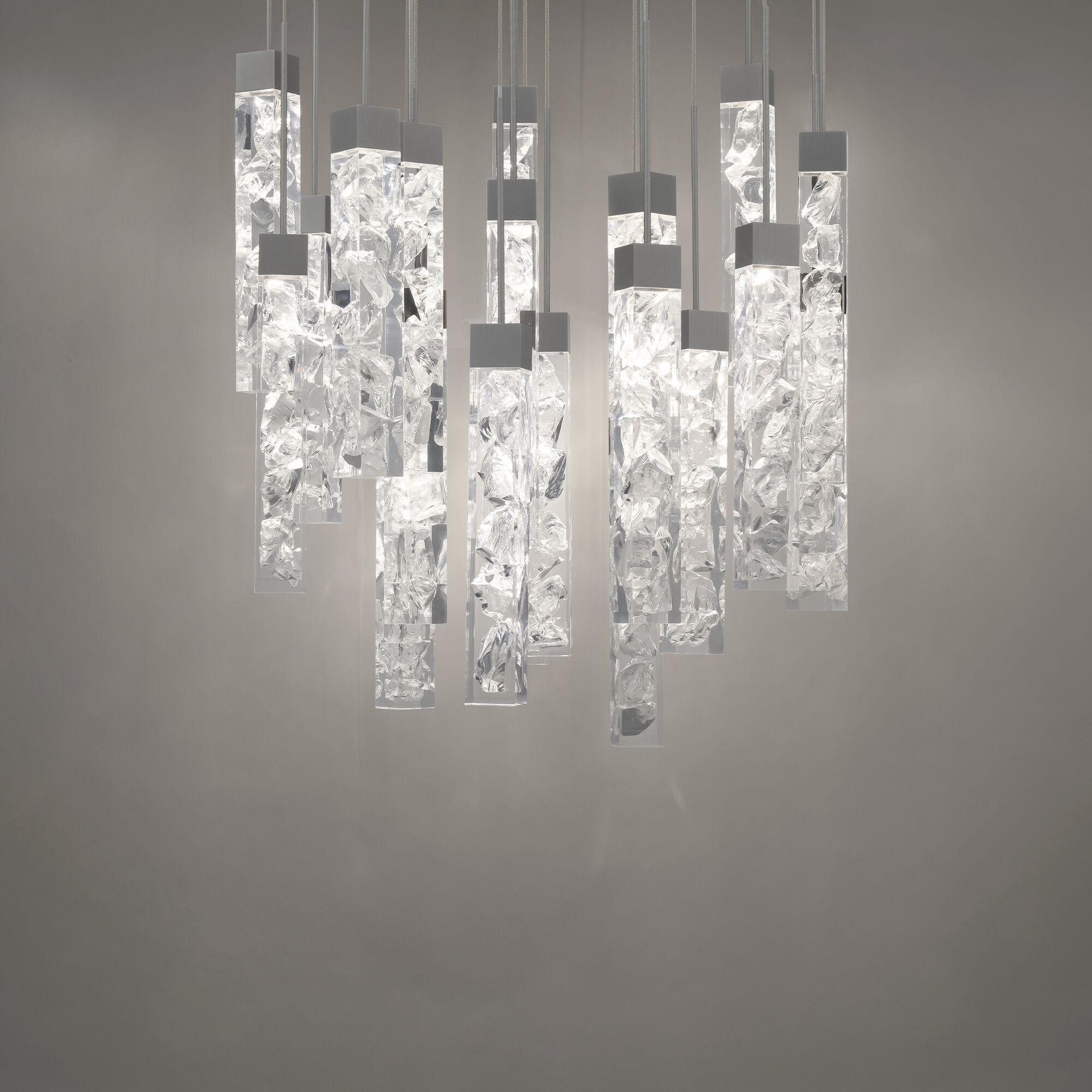 Minx 21 Light 26 inch Antique Nickel Multi-Light Pendant Ceiling Light