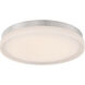 Circa LED 11 inch Titanium Flush Mount Ceiling Light in 3000K, 11in.