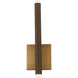 Burning Man LED 3 inch Aged Brass ADA Wall Sconce Wall Light