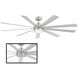 Wynd XL 72 inch Stainless Steel Downrod Ceiling Fan in 3500K
