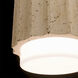 Caviar LED 7 inch Beige Travertine and Aged Brass Flush Mount Ceiling Light