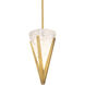 Kiernan LED 7.88 inch Aged Brass Mini-Pendant Ceiling Light