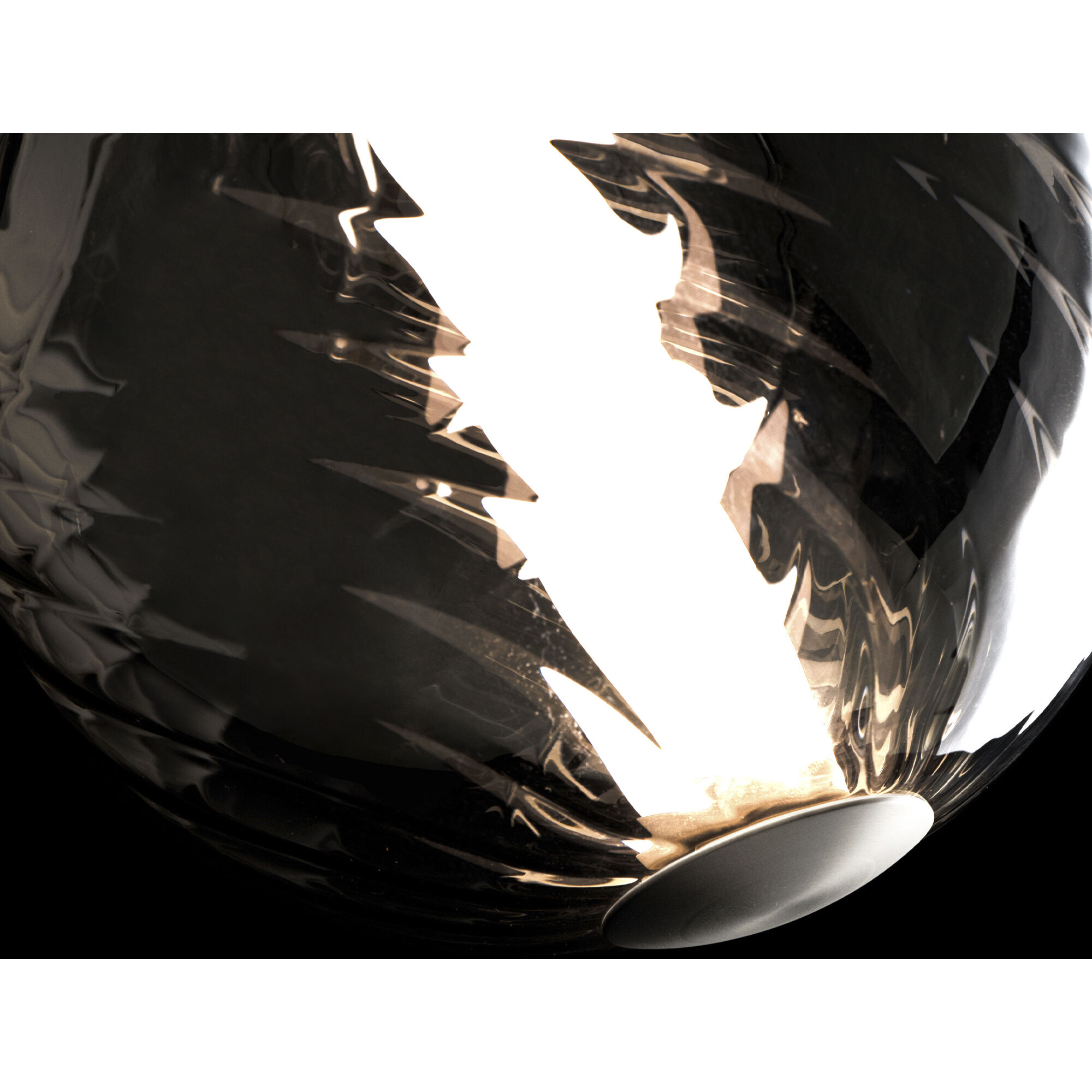 Swirly LED 9.9 inch Smoke Glass and Brushed Nickel Indoor Hanging Lighting Ceiling Light in 4000K