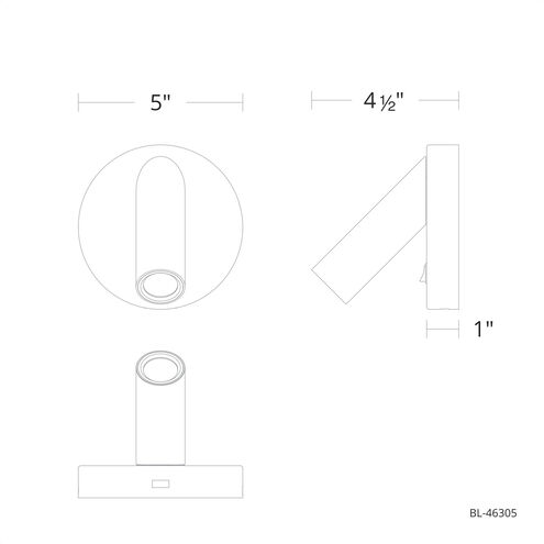 Aspire Reading Light Wall Light in Brushed Nickel