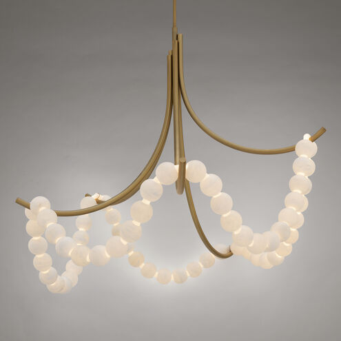 Parel 1 Light 46 inch Aged Brass Pendant Ceiling Light