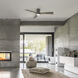 Aviator 54 inch Graphite and Weathered Gray with Weathered Gray Blades Flush Mount Ceiling Fan in Graphite Weathered Gray, Flush Mounted, Smart Ceiling Fan
