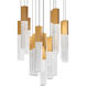 Cinema LED 23 inch Aged Brass Indoor Hanging Lighting Ceiling Light