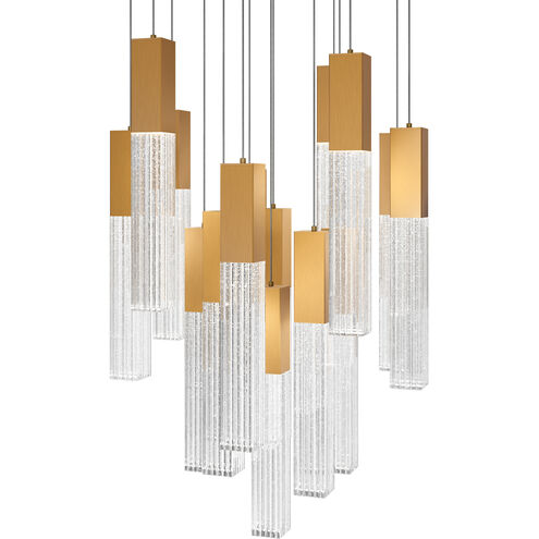 Cinema LED 23 inch Aged Brass Indoor Hanging Lighting Ceiling Light