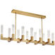 Cinema LED 54 inch Aged Brass Chandelier Ceiling Light in 54in.