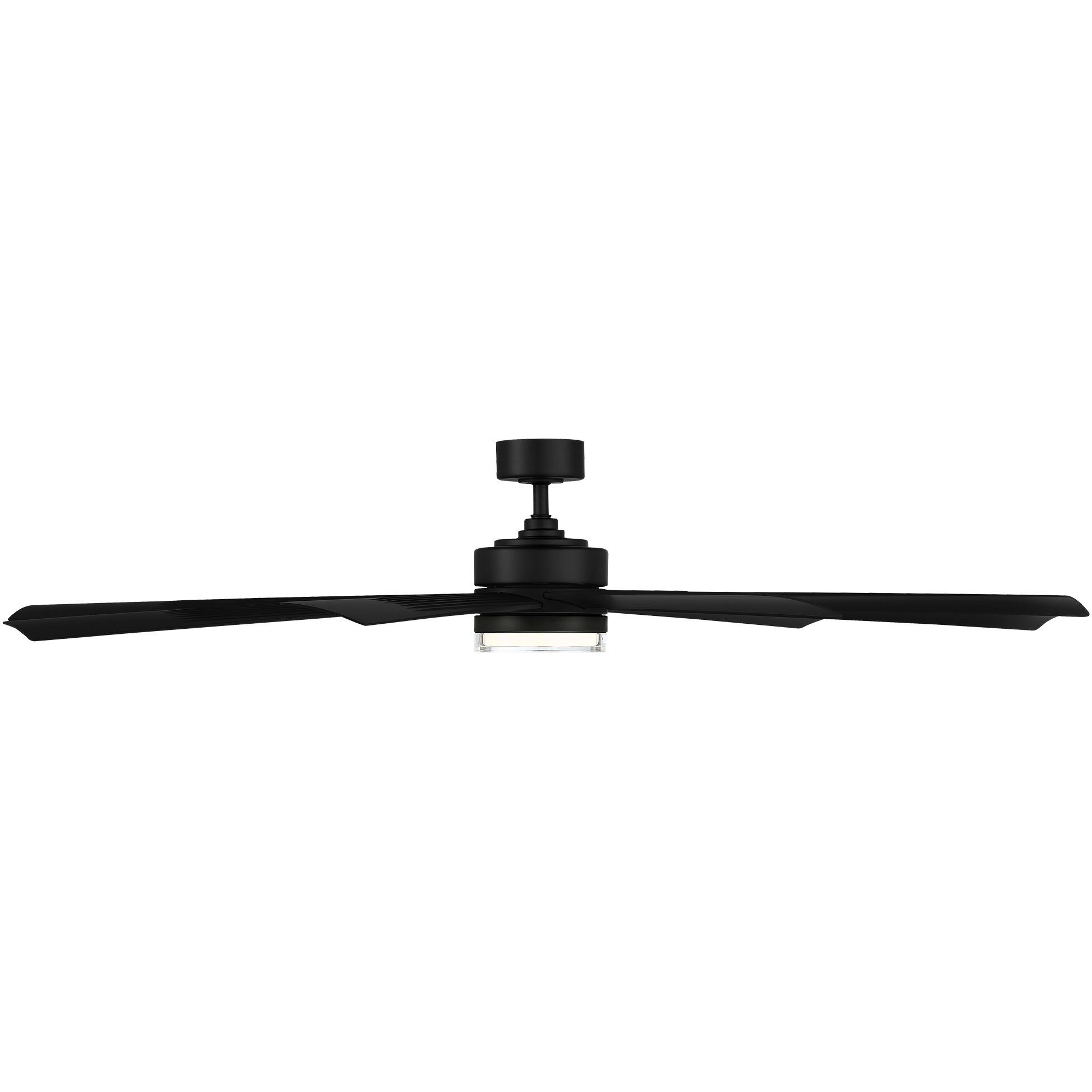 Wynd XL 72 inch Matte Black Downrod Ceiling Fan in 3000K