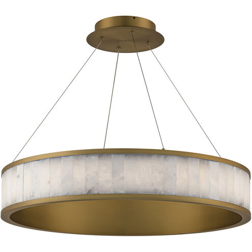 Coliseo 1 Light 28 inch Aged Brass Pendant Ceiling Light