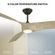 Zephyr 62 inch Bronze White Oak with White Oak Blades Ceiling Fan in 2700K/3000K/4000K/5000K