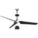 Roboto 52 inch Matte Black Downrod Ceiling Fan, Smart Ceiling Fan