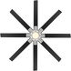 Renegade 66 inch Brushed Nickel Matte Black with Matte Black Blades Downrod Ceiling Fan in 3500K, Black/Brushed Nickel