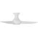 Corona 44 inch Matte White Flush Mount Ceiling Fan in 3500K