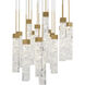 Minx 15 Light 23 inch Aged Brass Multi-Light Pendant Ceiling Light