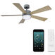 Wynd 52 inch Graphite Weathered Gray with Weathered Gray Blades Downrod Ceiling Fan in 3000K, Smart Ceiling Fan