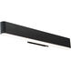 0 to 60 LED 23.88 inch Black Bath Vanity & Wall Light in 3500K, 24in.