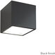 Bloc LED 5.5 inch Black Outdoor Wall Light in 2, 2700K