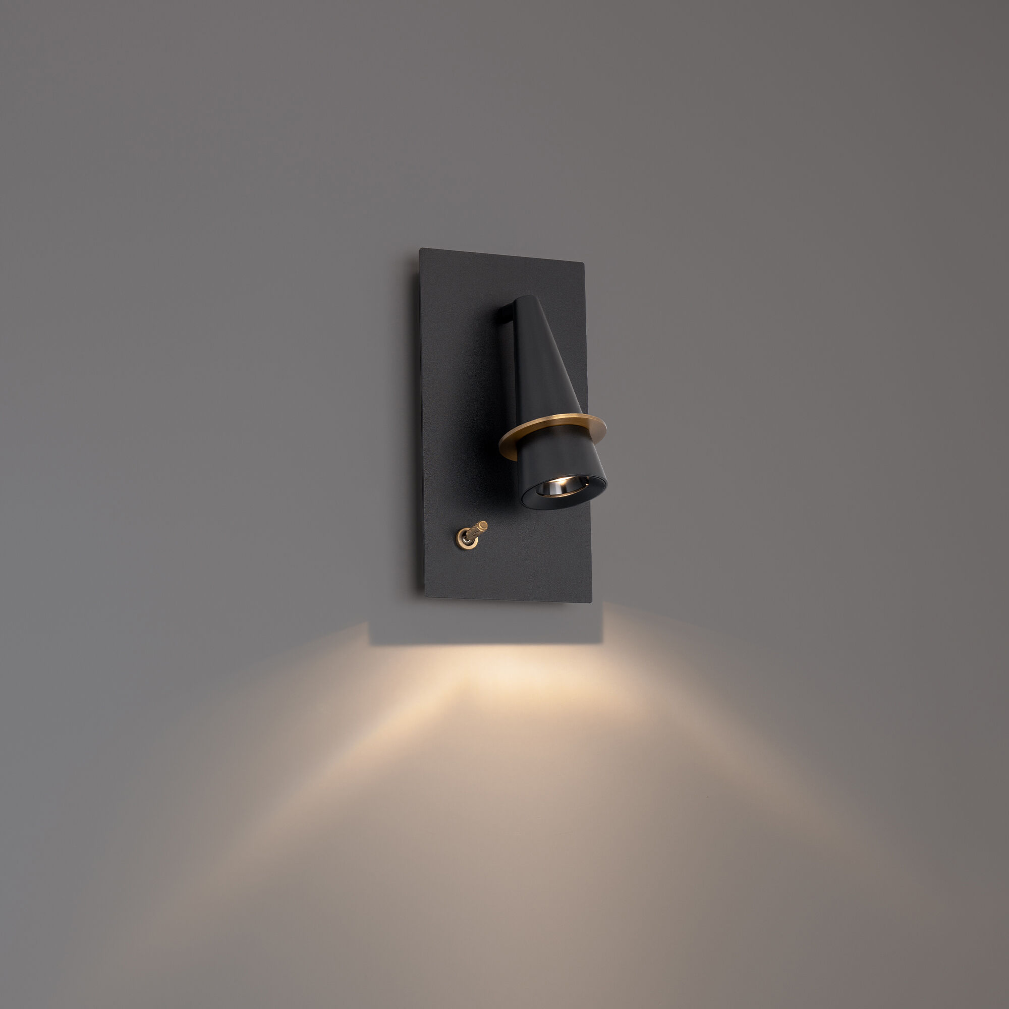 Wizard Indoor Wall Lighting in Black Aged Brass