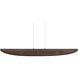 Kiefer LED 48 inch Black and Dark Walnut Linear Pendant Ceiling Light