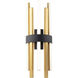 Harmonix LED 7.13 inch Black and Aged Brass Bath Vanity & Wall Light