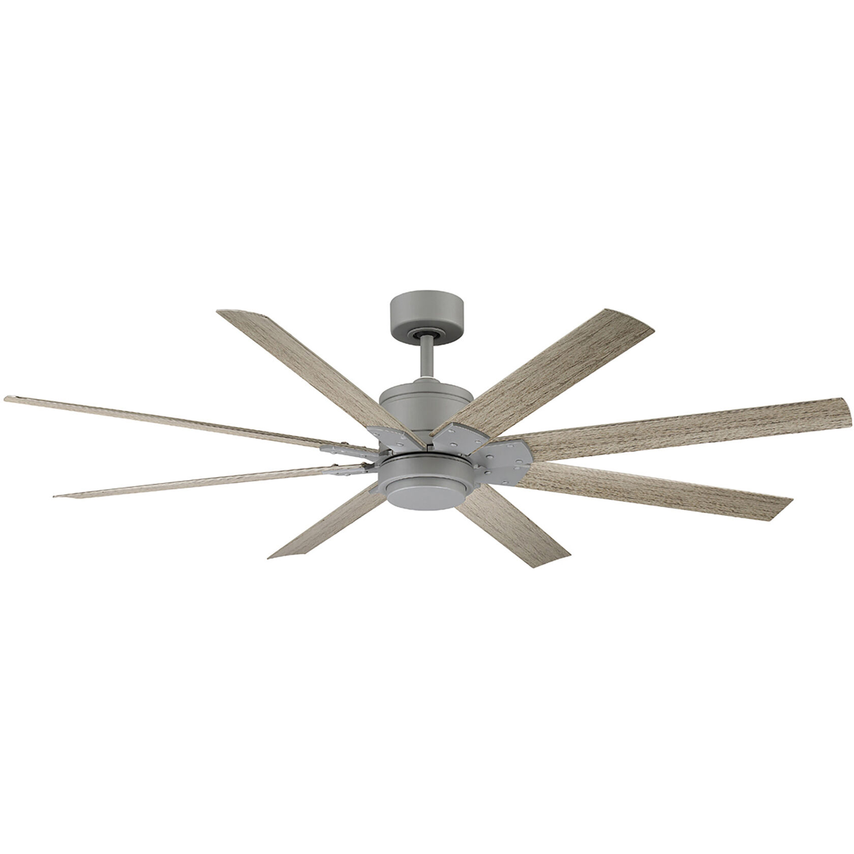 Renegade 52 inch Graphite and Weathered Wood with Weathered Wood Blades Downrod Ceiling Fan in 2700K, Graphite Weathered Wood