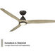 Skylark 62 inch Bronze White Oak with White Oak Blades Ceiling Fan