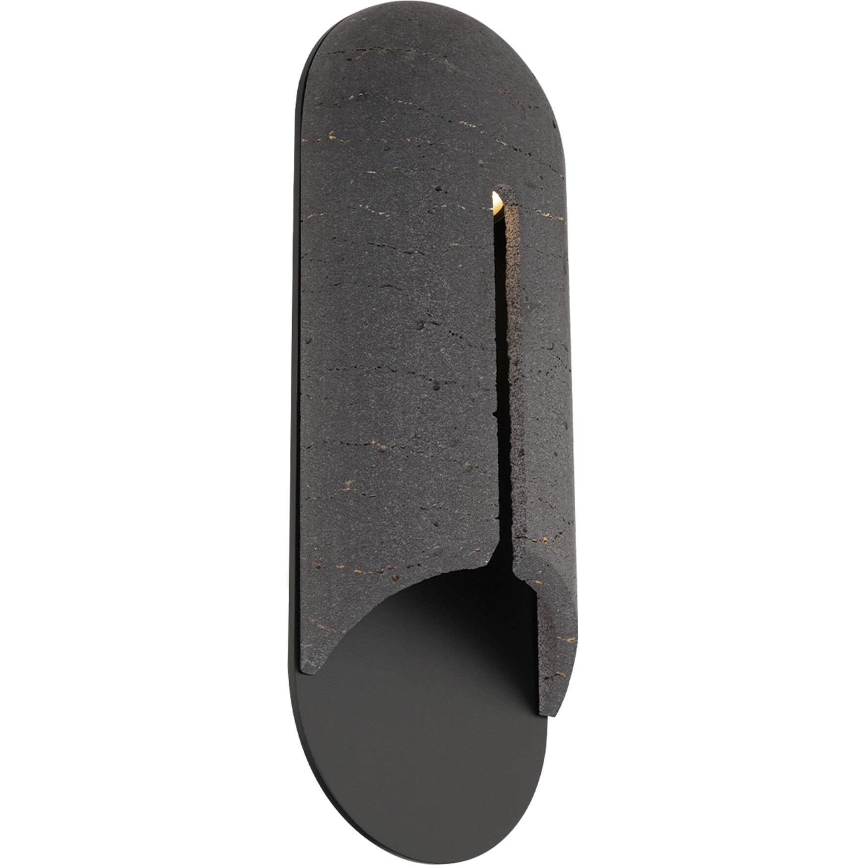 Clog LED 22 inch Bassalt Stone and Black Outdoor Wall Lighting in 4000K