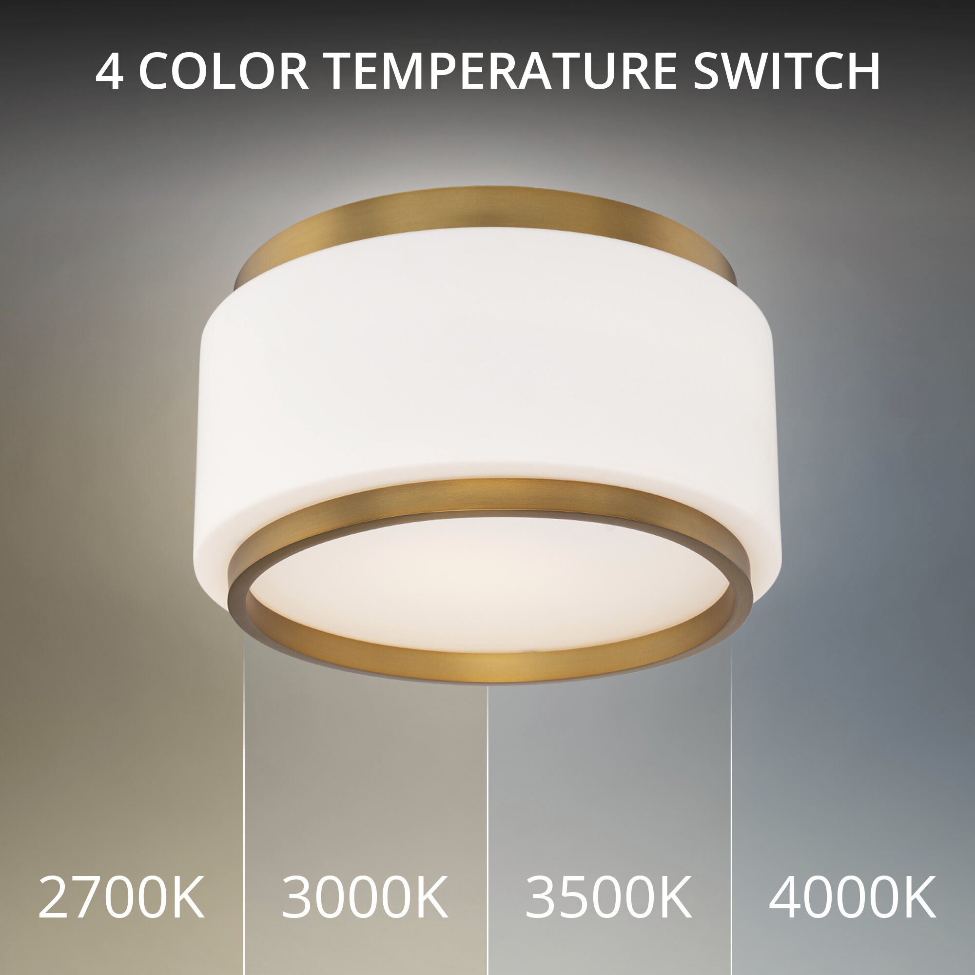 Preston LED 15.8 inch Aged Brass Indoor Ceiling Lighting in 3000K