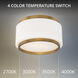 Preston LED 15.8 inch Aged Brass Indoor Ceiling Lighting in 4000K