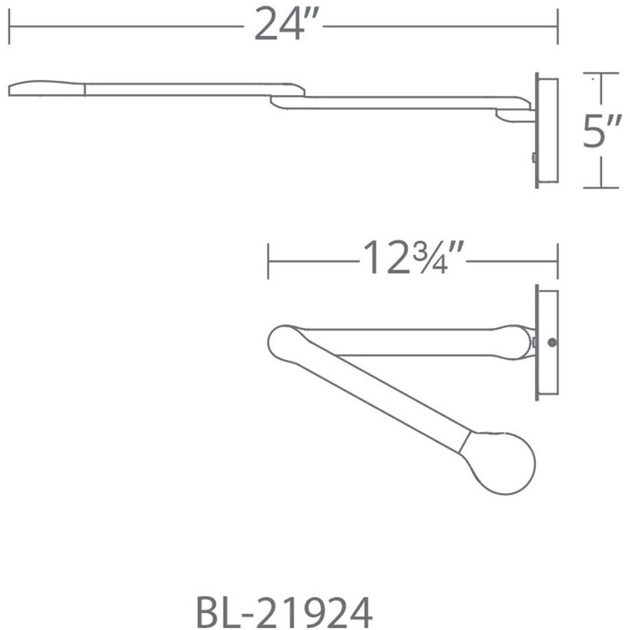 Reflex 1 inch 8 watt Brushed Nickel Headboard Light Wall Light