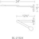 Reflex 1 inch 8 watt Black Headboard Light Wall Light