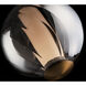 Swirly LED 5.9 inch Smoke Glass and Aged Brass Mini-Pendant Ceiling Light in 3000K