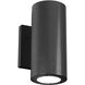 Vessel LED 8 inch Black Outdoor Wall Light in 2, 2700K