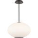 Illusion 1 Light 16 inch Black Pendant Ceiling Light