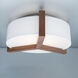 Segment LED 21 inch Dark Walnut Flush Mount Ceiling Light