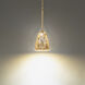 Helios 1 Light 10 inch Aged Brass Gold Mini Pendant Ceiling Light