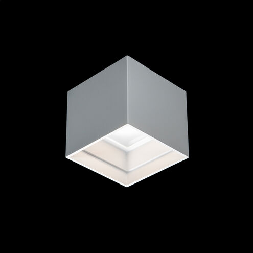 Kube 1 Light 5 inch White Outdoor Flush Mount in 3000K